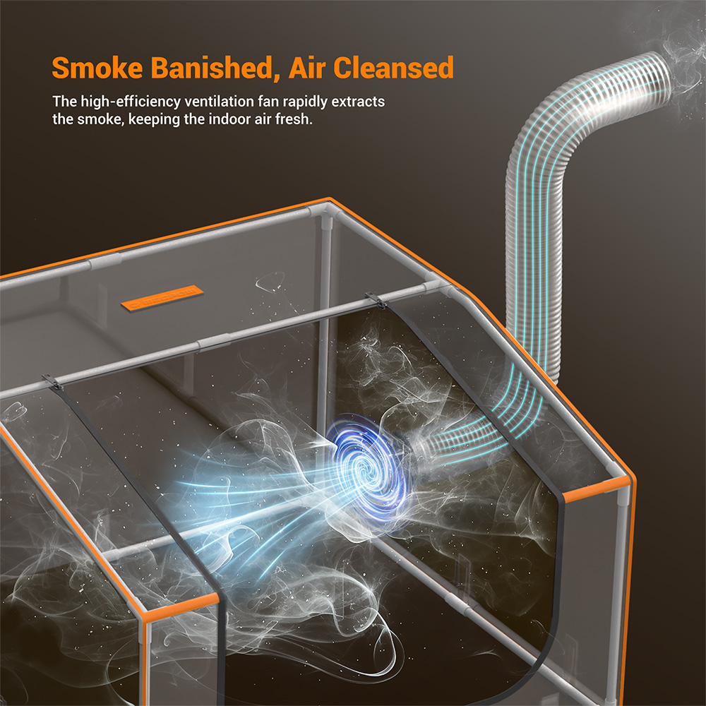 Refurbished Mecpow FC2 Fireproof Enclosure with Fan for Mecpow X5/X5 Pro Sculpfun S30 Ultra Series, 950*930*460mm