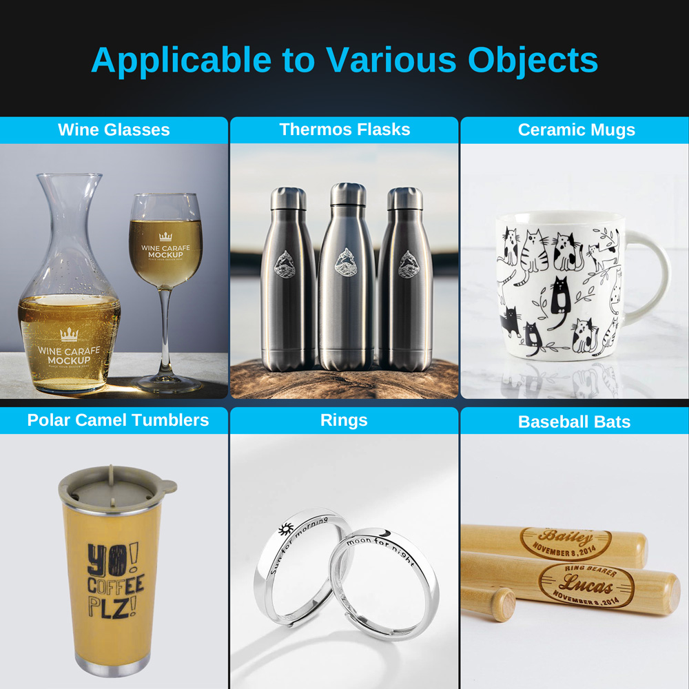 Refurbished Mecpow G3 Pro Rotary Roller with Risers, 360 Degrees Engraving for Cylindrical Objects