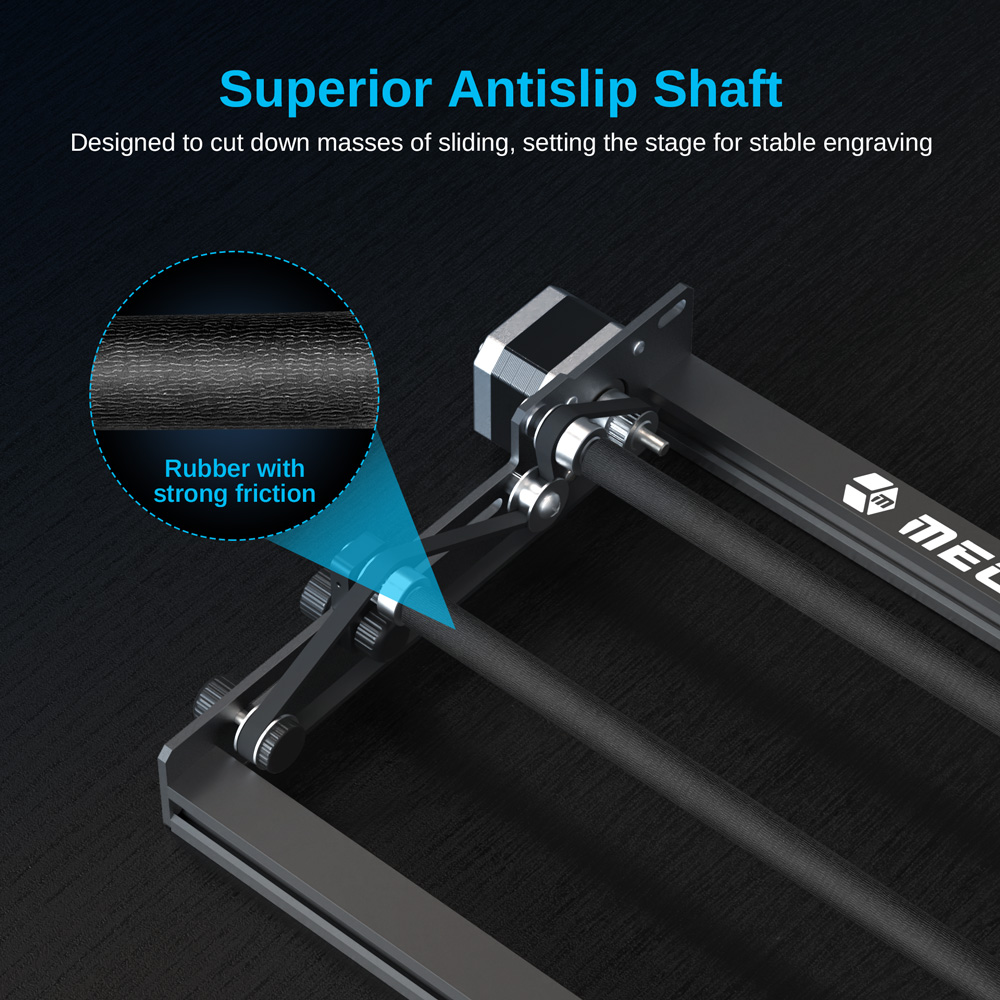 Refurbished Mecpow G3 Pro Rotary Roller with Risers, 360 Degrees Engraving for Cylindrical Objects