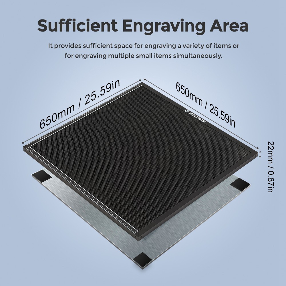 Refurbished Mecpow H66 650*650*22mm Laser Bed