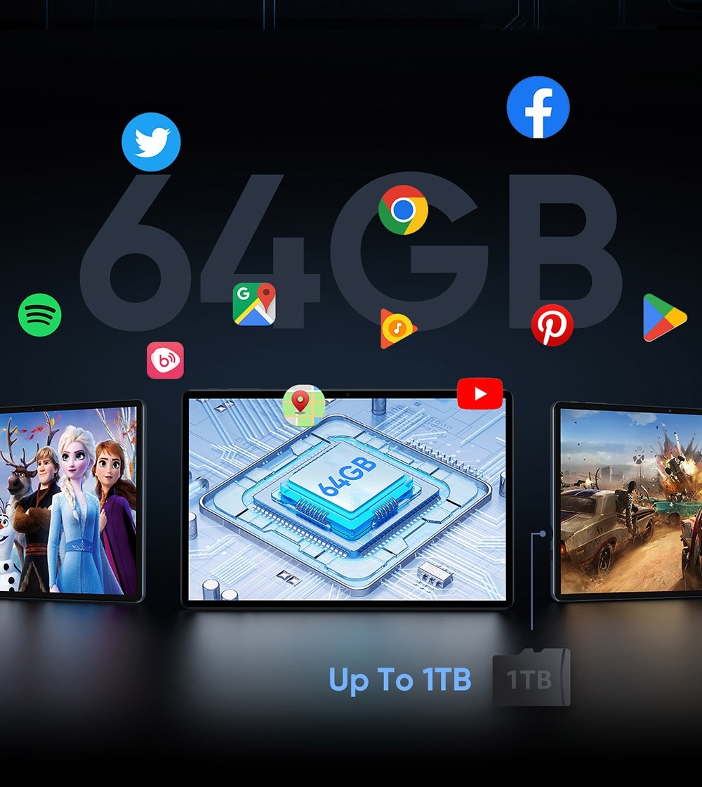 Refurbished N-one Npad Y1 10.1-inch Tablet, 1280x800 HD IPS Touchscreen, Rockchip 3562, Android 13, 4GB+4GB RAM 64GB ROM, 2.4GHz WiFi Bluetooth 5.0, 5000mAh Type-C Charging, 5MP+2MP Camera, TF Card Slot*1 Earphone Port*1