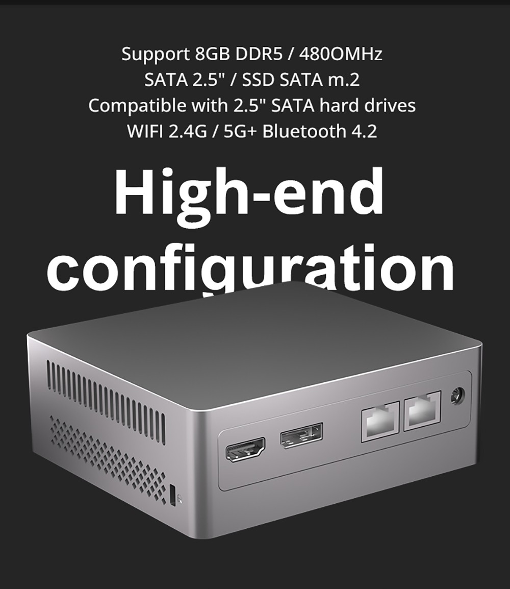 AOOSTAR N100 Mini PC Intel 12th Gen Alder Lake N100, 16GB DDR5 512GB SSD, Windows 11 Pro, WiFi 5 1000M LAN Bluetooth 4.2