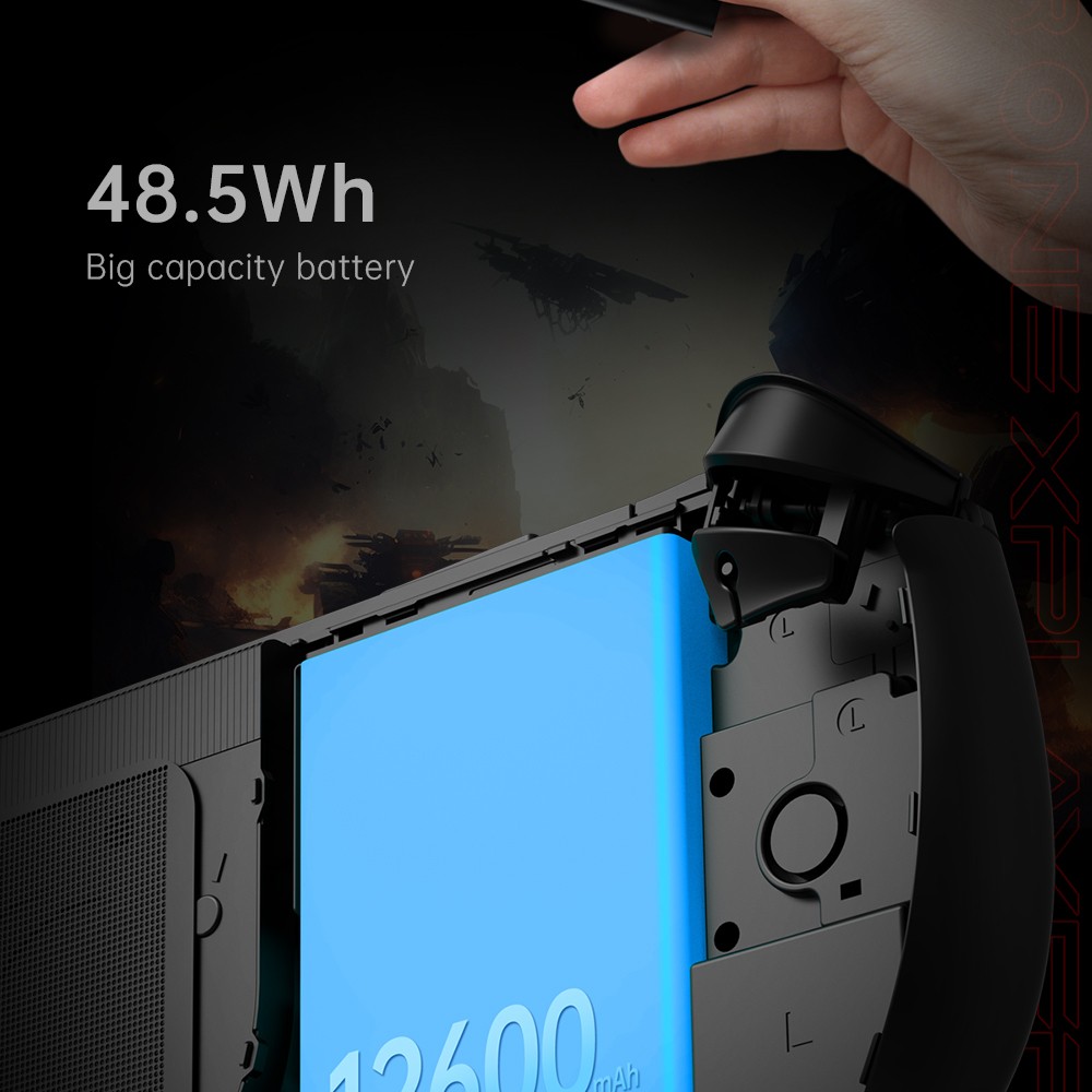 ONE Netbook OneXFly F1 Pro Handheld Game Console, 7'' 1920*1080 OLED Screen, AMD Ryzen AI 9 HX 370 CPU 12 Core Max 5.1GHz, 144Hz Refresh Rate, 64GB LPDDR5x RAM 4TB SSD, Harman Sound System, 2*USB-C 4.0, 1*USB-A 3.0, 1*TF Card Slot, 1*Audio - US Plug