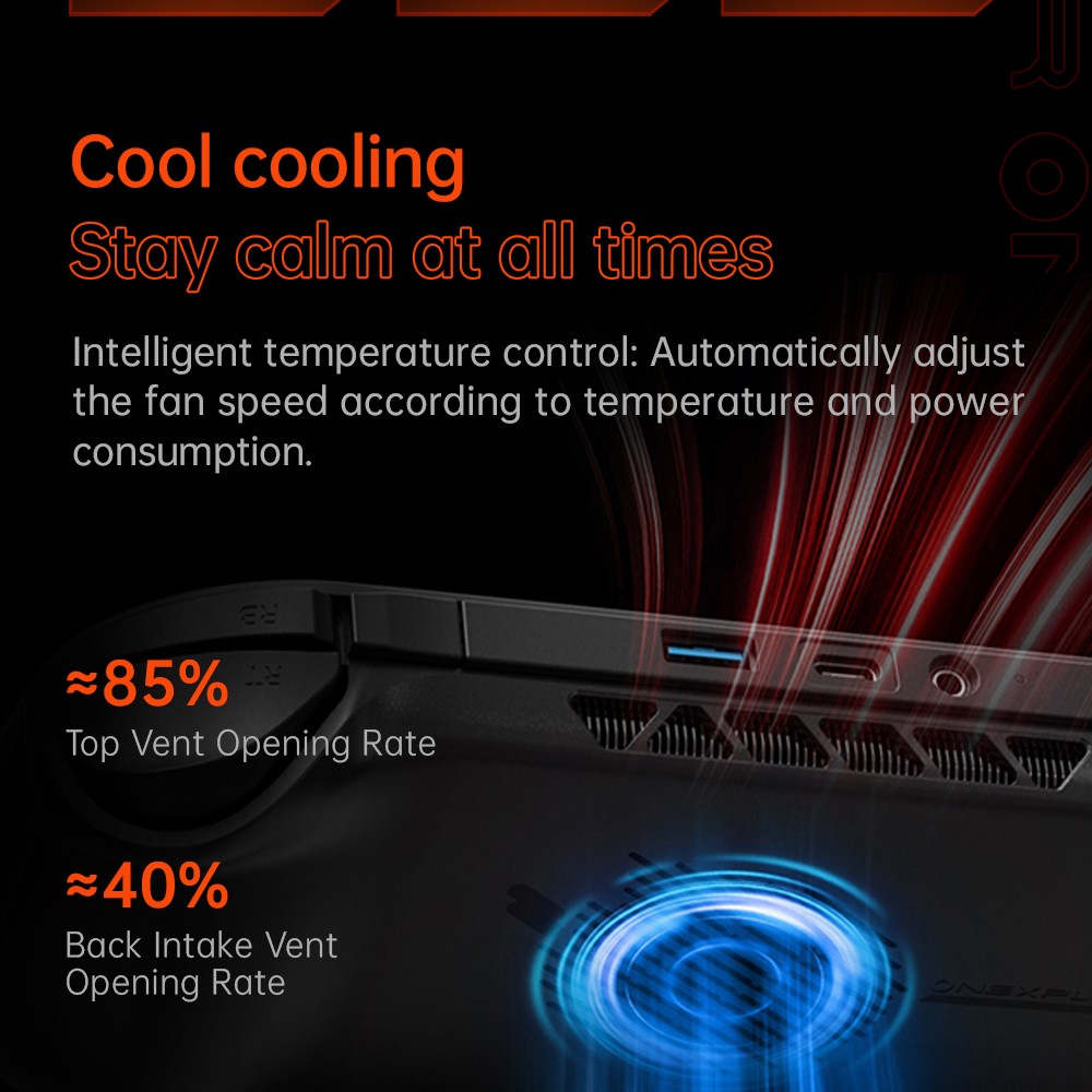 ONE Netbook OneXFly F1 Pro Handheld Game Console, 7'' 1920*1080 OLED Screen, AMD Ryzen AI 9 HX 370 CPU 12 Core Max 5.1GHz, 144Hz Refresh Rate, 64GB LPDDR5x RAM 4TB SSD, Harman Sound System, 2*USB-C 4.0, 1*USB-A 3.0, 1*TF Card Slot, 1*Audio - US Plug