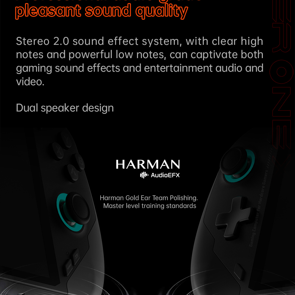 ONE Netbook OneXFly F1 Pro Handheld Game Console, 7'' 1920*1080 OLED Screen, AMD Ryzen AI 9 HX 365 CPU 10 Core Max 5.0GHz, 144Hz Refresh Rate, 32GB LPDDR5x RAM 1TB PCle 4.0 SSD, Harman Sound System, 2*USB-C 4.0, 1*USB-A 3.0, 1*TF Card Slot, 1*Audio