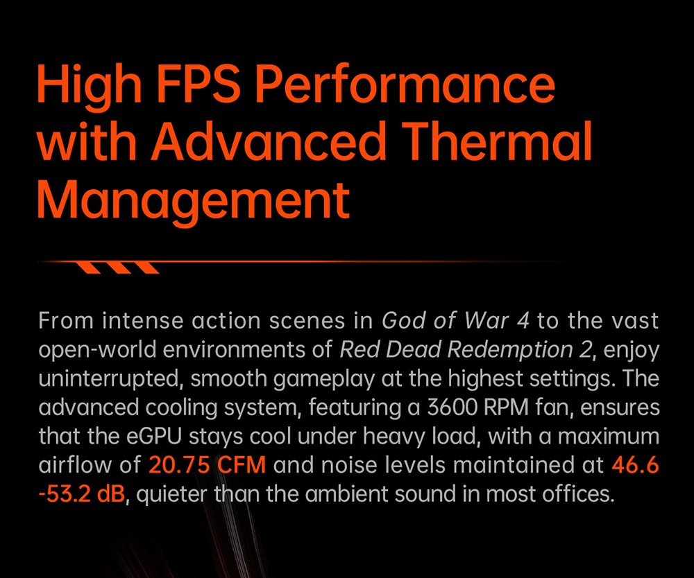 One Netbook ONEXGPU 2 eGPU Dock with AMD Radeon RX 7800M GPU, 12GB GDDR6 RAM, 192bit, 1*Oculink, 1*USB-C 4.0, 2*USB 3.2, 1*PCIe 3.0 SSD, 1*RJ45, 1*HDMI 2.1, 2*DP 2.0, 65W Reverse Charging, RGB Light Effects - UK Plug