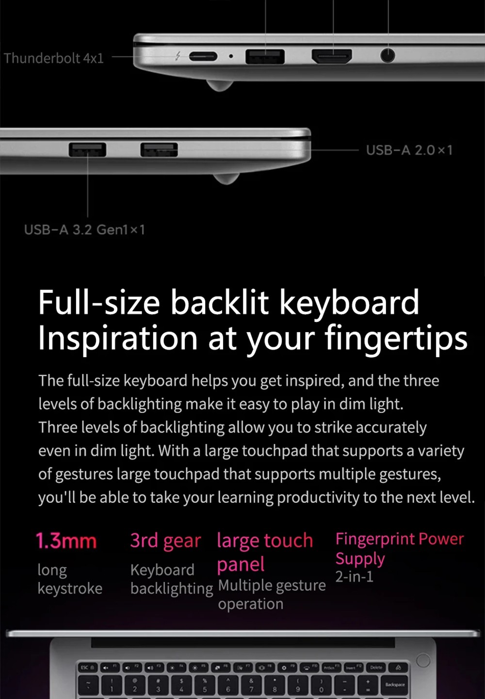 Refurbished Redmi Book 14 Laptop, Intel Core i5-13500H 12 Cores 4.7GHz, 14-inch 2880x1800, 16GB LPDDR5 RAM 1TB SSD