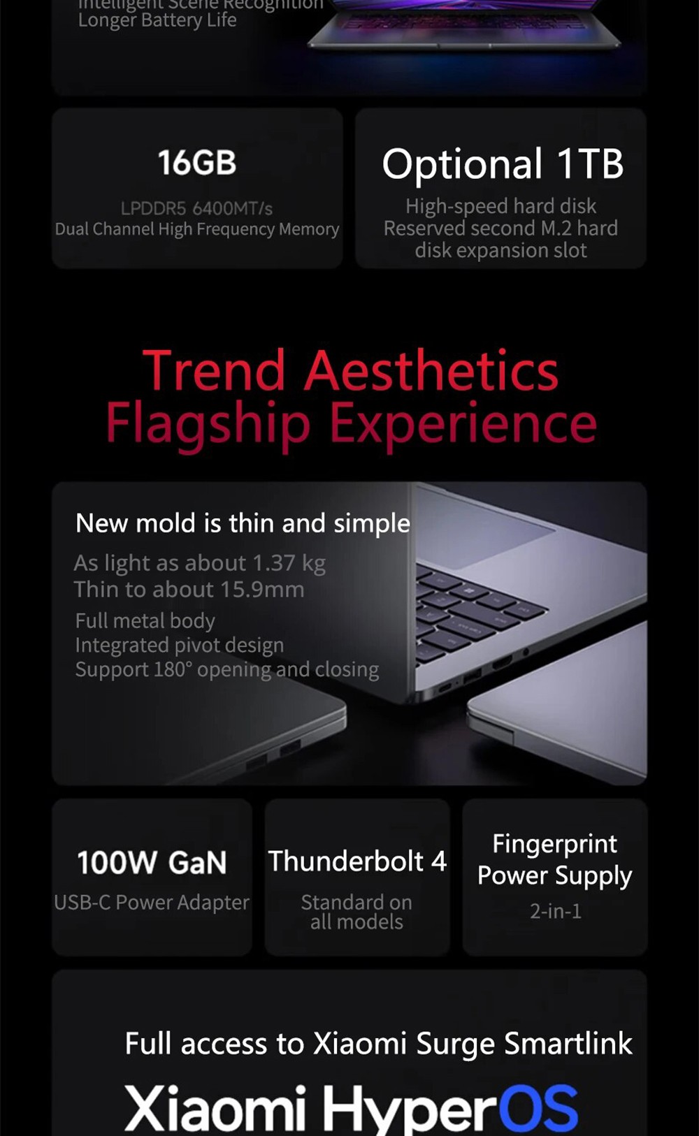 Refurbished Redmi Book 14 Laptop, Intel Core i5-13500H 12 Cores 4.7GHz, 14-inch 2880x1800, 16GB LPDDR5 RAM 1TB SSD