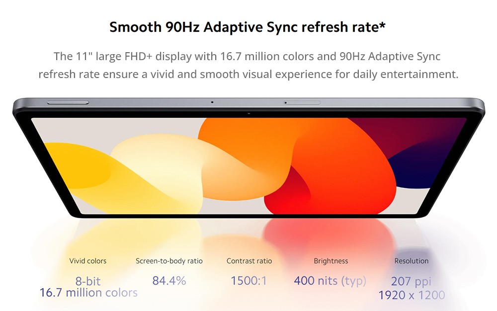 Refurbished Redmi Pad SE CN Version 11 inch Tablet, 6GB RAM 128GB ROM, MIUI Pad 14 (Android 13), 5G WiFi - Purple