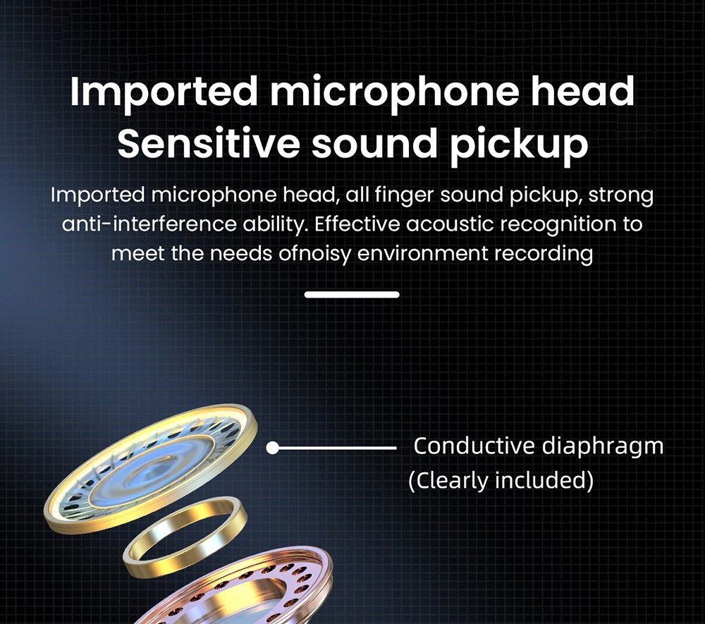 SENXIN SX12 Wireless Lavalier Microphone with Charging Case, Intelligent Noise Reduction, Reverb Effect, Real-time Monitoring, LED Display, 50m Transmission