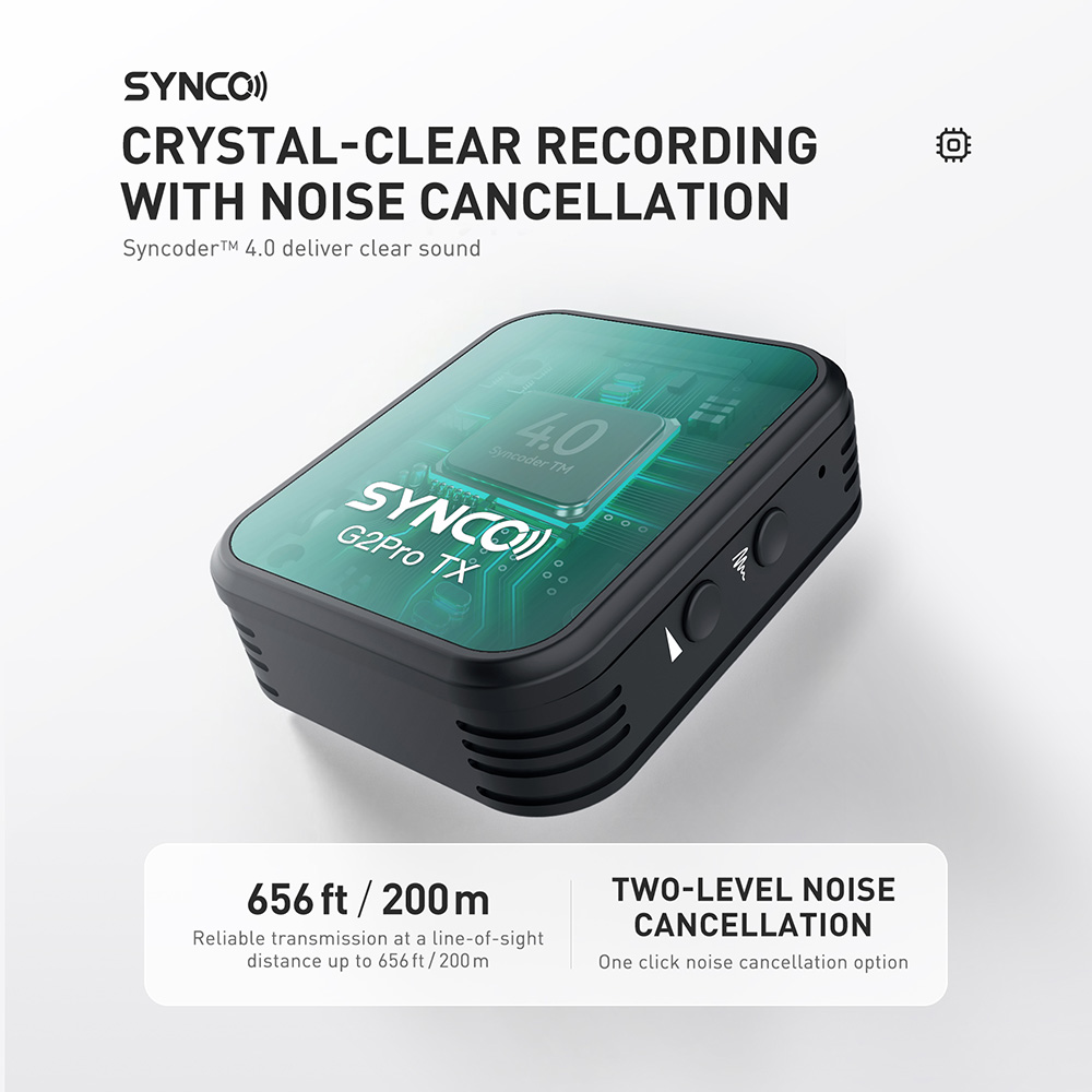 SYNCO G2A2 Pro Wireless Lavalier Microphone