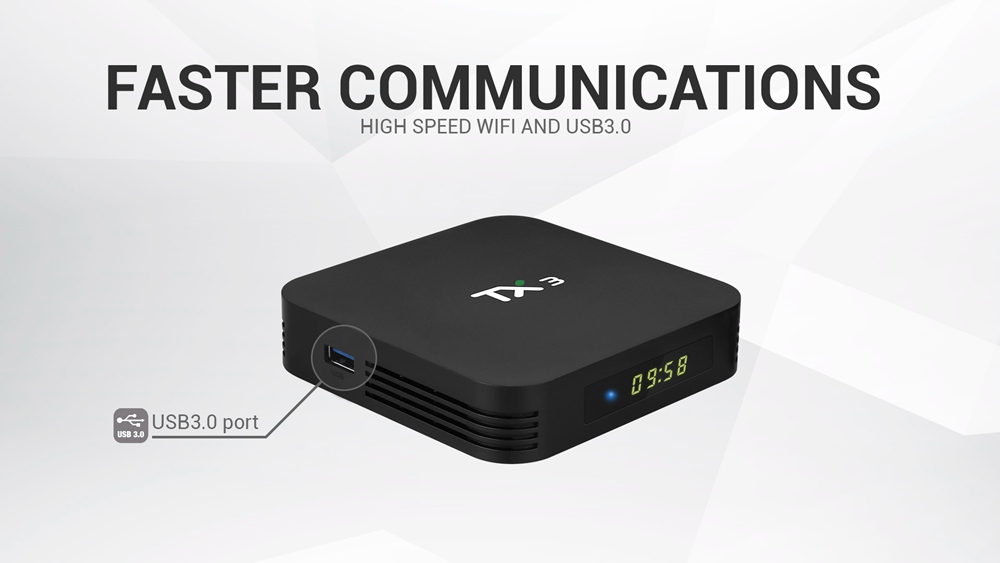 TANIX TX3 ALICE UX 4 GB/32 GB Amlogic S905x3 8K Video Decodieren Android 9.0 TV Box Bluetooth 2,4G + 5,8G WiFi LAN LAN USB3.0 Youtube Netflix Unterstützt Google Play