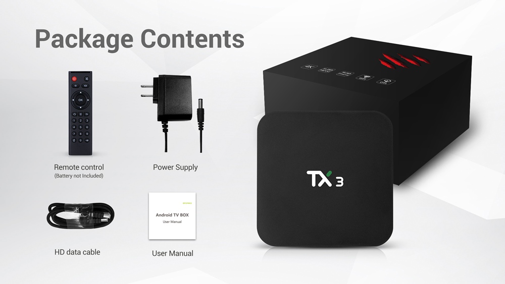 TANIX TX3 ALICE UX 4 GB/32 GB Amlogic S905x3 8K Video Decodieren Android 9.0 TV Box Bluetooth 2,4G + 5,8G WiFi LAN LAN USB3.0 Youtube Netflix Unterstützt Google Play