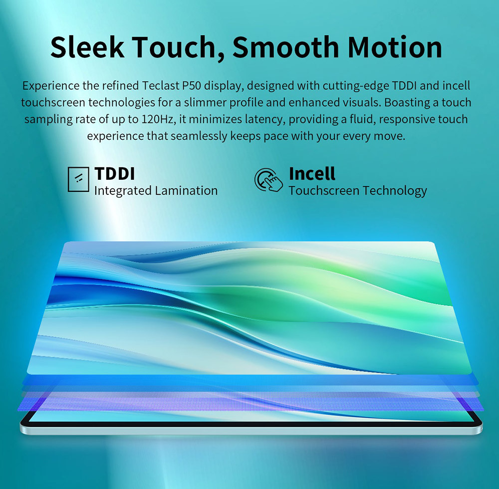 Teclast P50 11inch Tablet, Android 15, 6GB RAM 128GB ROM, 13MP+5MP Camera, 1280x800 Resolution, Octa-Core, 8000mAh Battery, Type-C/GMS/WiFi/Bluetooth/3.5mm Jack