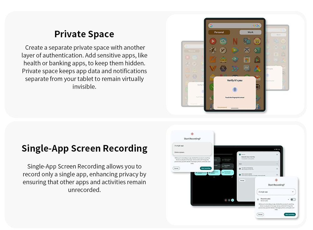 Teclast P50 11inch Tablet, Android 15, 6GB RAM 128GB ROM, 13MP+5MP Camera, 1280x800 Resolution, Octa-Core, 8000mAh Battery, Type-C/GMS/WiFi/Bluetooth/3.5mm Jack