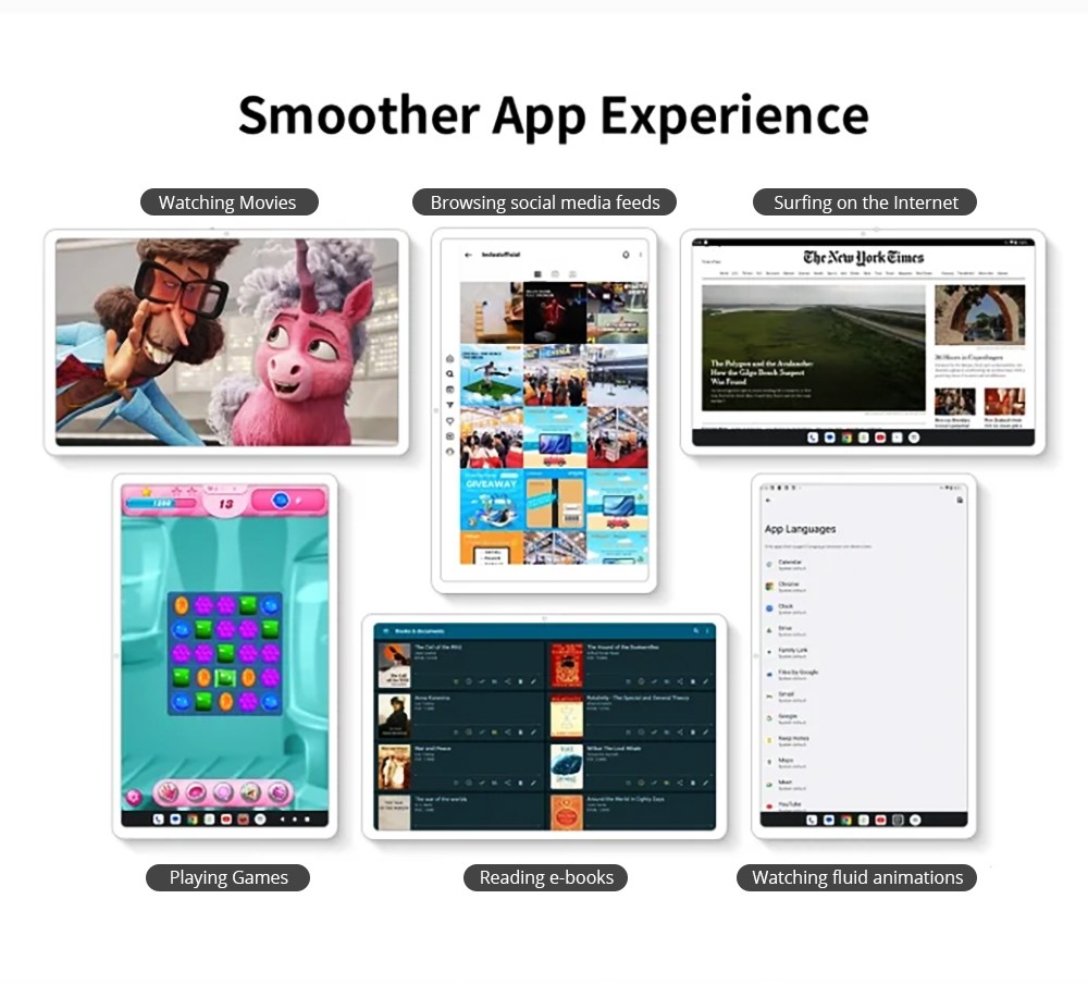 Teclast P50 11inch Tablet, Android 15, 6GB RAM 128GB ROM, 13MP+5MP Camera, 1280x800 Resolution, Octa-Core, 8000mAh Battery, Type-C/GMS/WiFi/Bluetooth/3.5mm Jack