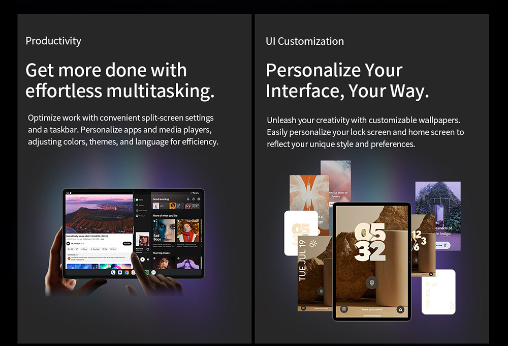 Refurbished Teclast T65 Max Android 14 Tablet, 13-inch 1920*1200 IPS Screen, Helio G99 8 Core Max 2.2GHz, 8GB+12GB Expansion RAM 256GB ROM, 2.4/5GHz WiFi Bluetooth 5.0, 10000mAh Battery, 18W Fast Charging, GPS/Galileo/GLONASS/BDS, Face Unlock