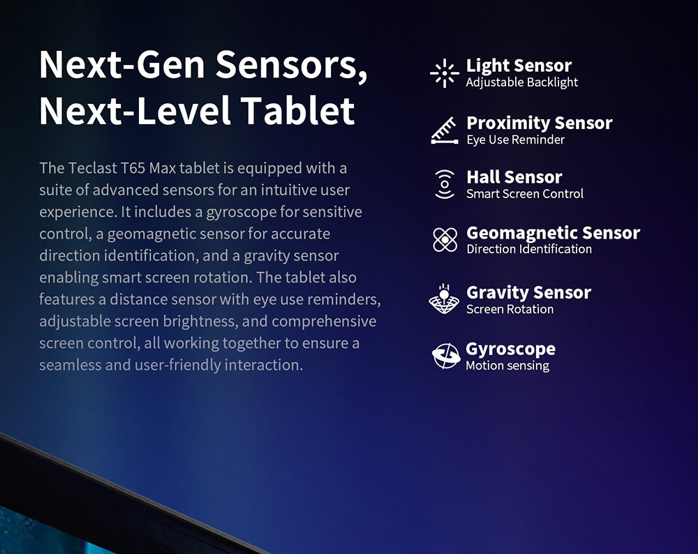 Refurbished Teclast T65 Max Android 14 Tablet, 13-inch 1920*1200 IPS Screen, Helio G99 8 Core Max 2.2GHz, 8GB+12GB Expansion RAM 256GB ROM, 2.4/5GHz WiFi Bluetooth 5.0, 10000mAh Battery, 18W Fast Charging, GPS/Galileo/GLONASS/BDS, Face Unlock