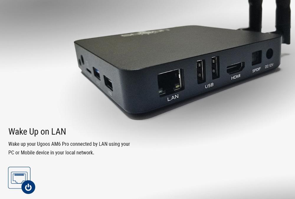 Refurbished UGOOS AM6B Plus TV BOX, Amlogic S922XJ Processor, 4G+32G, 2.4G+5G WIFI 1000M LAN Wake on LAN, Bluetooth 5.0