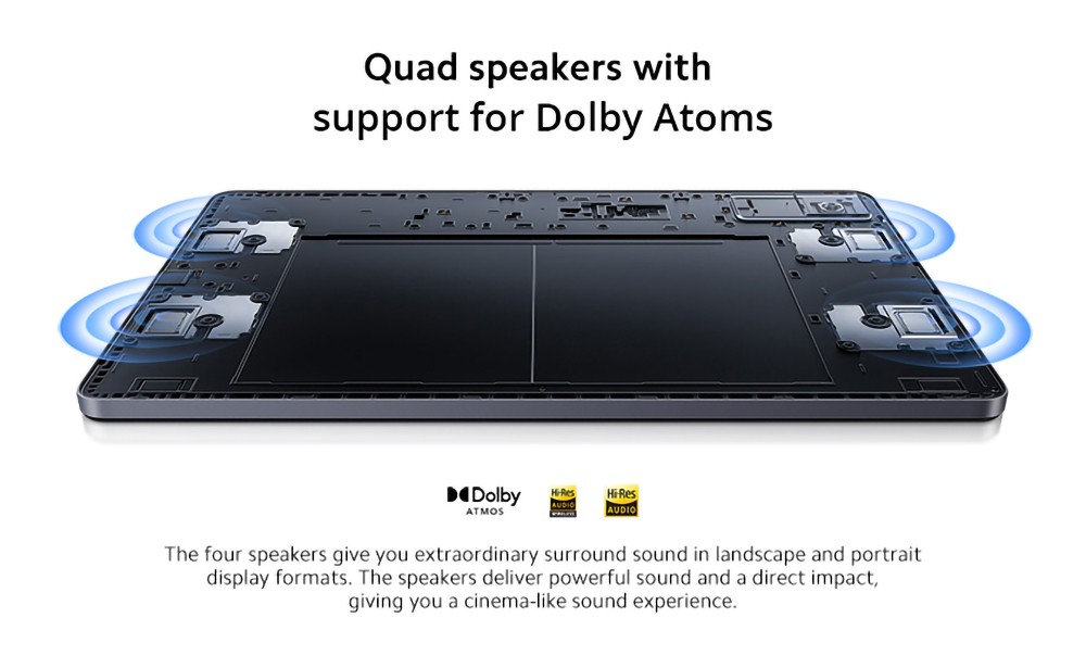 Refurbished Xiaomi Redmi Pad 10.61'' 2K Screen Octa Core Dolby Atmos 8000mAh 8MP Camera Bluetooth 5.3 8MP 4+128GB - Silver