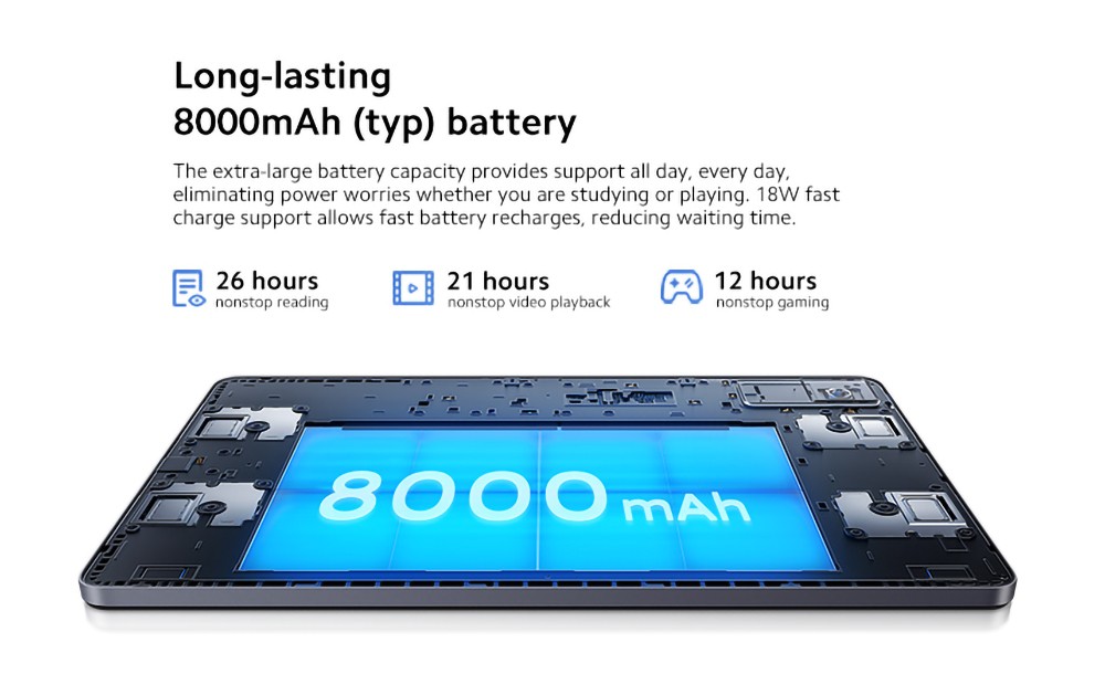 Refurbished Xiaomi Redmi Pad 10.61'' 2K Screen Octa Core Dolby Atmos 8000mAh 8MP Camera Bluetooth 5.3 8MP 6+128GB - Graphite Grey