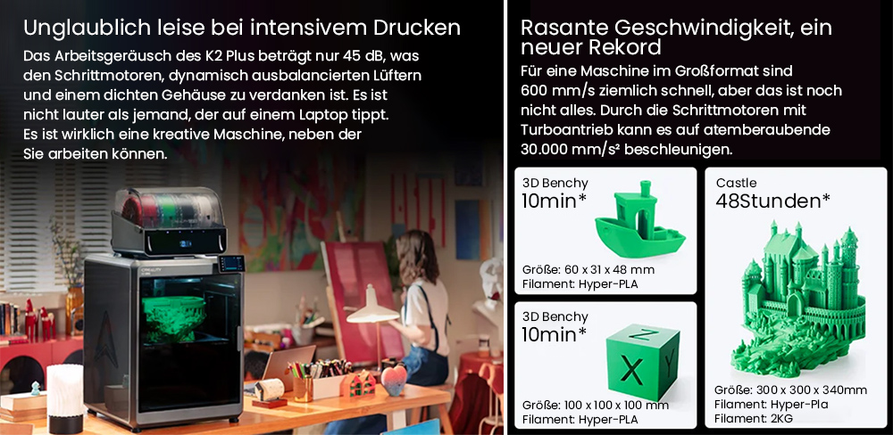 Creality, Creality K2 Plus Combo, 3D-Drucker, 3D Drucker, Filament 3D Drucker, 3D-Drucker mit CFS, 3D Druck, 3D Drucken, 3D-Druck, 3D Drucker Anfänger, bester 3D Drucker