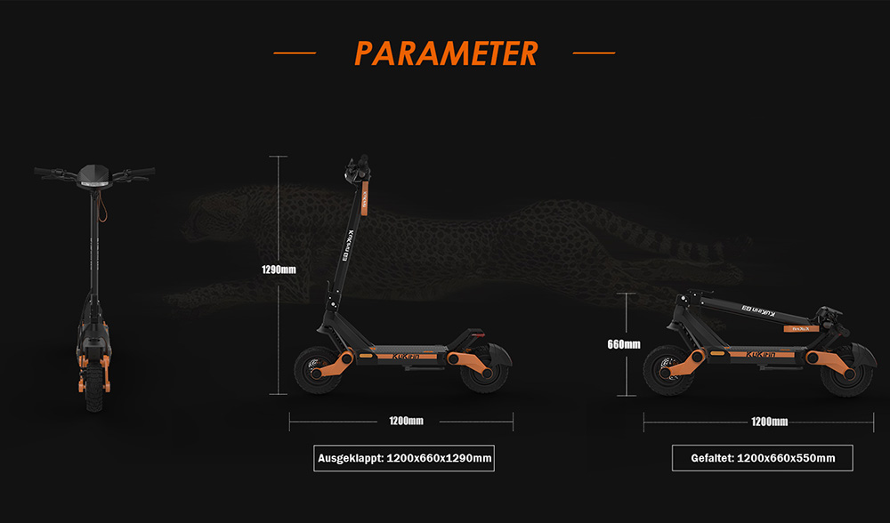 KuKirin G3 Elektroroller, 1200 W Heckmotor, 50 km/h Höchstgeschwindigkeit, 52 V 18 Ah Lithiumbatterie, 70 km Reichweite, Scheibenbremse, 120 kg Tragkraft