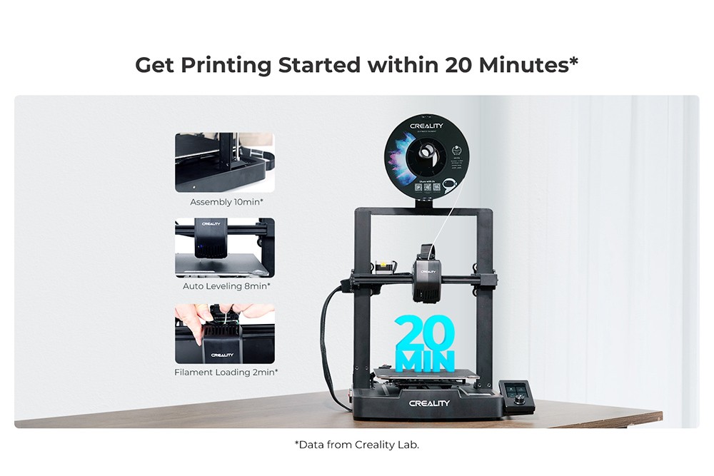 Creality Ender-3 V3 SE 3D Printer, Auto Leveling, 0.1mm Printing Accuracy, 250mm/s Max Printing Speed, Resume Printing, 32-bit Silent Mainboard, 220*220*250mm - EU Plug