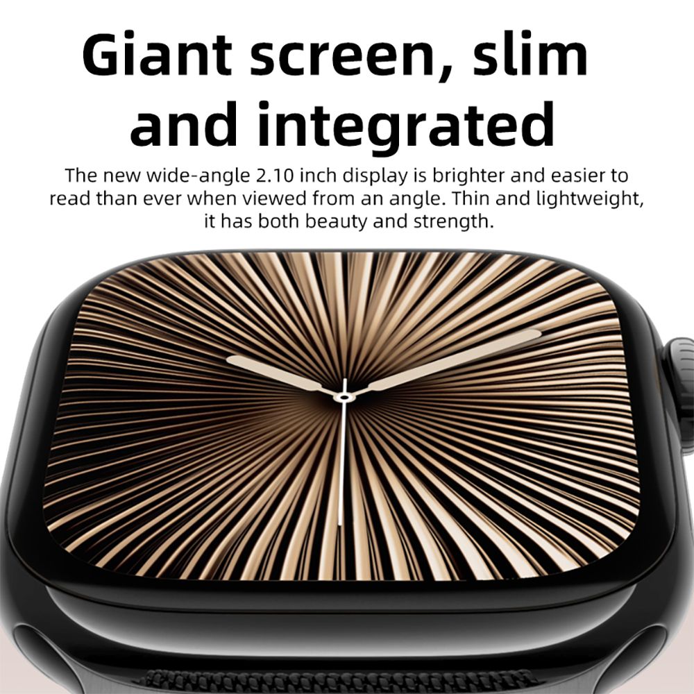 DIONA MONA3 Mini Smartwatch, 2.10-inch Screen, Health & Sleep Monitoring, Bluetooth Calling, Multiple Sport Modes, Voice Assistant - Silver