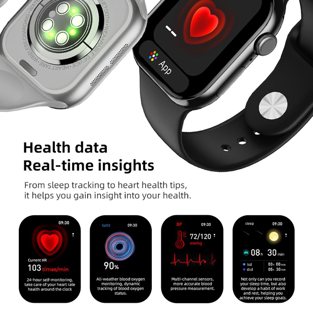 DIONA MONA3 Mini Smartwatch, 2.10-inch Screen, Health & Sleep Monitoring, Bluetooth Calling, Multiple Sport Modes, Voice Assistant - Silver