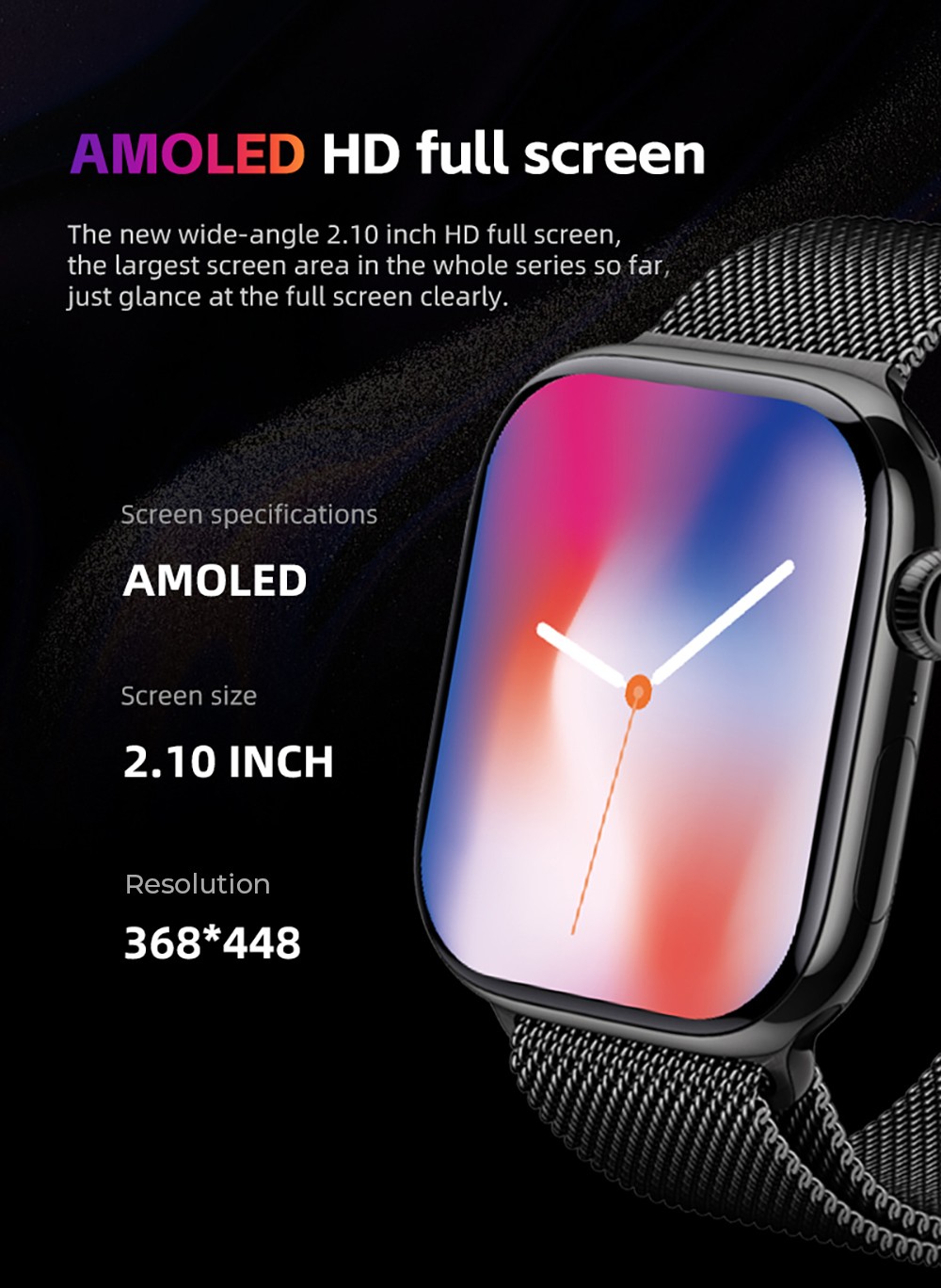 Diona S3 Mini Smartwatch, 2.1-inch AMOLED Screen, 50+ Sport Mode, Health Monitoring, Bluetooth Calling, Voice Assistant - Silver