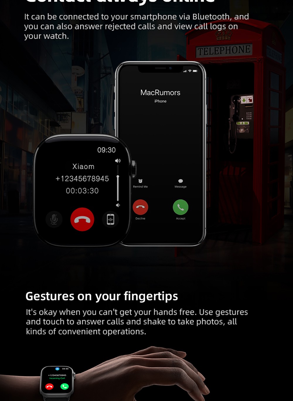 Diona S3 Mini Smartwatch, 2.1-inch AMOLED Screen, 50+ Sport Mode, Health Monitoring, Bluetooth Calling, Voice Assistant - Silver