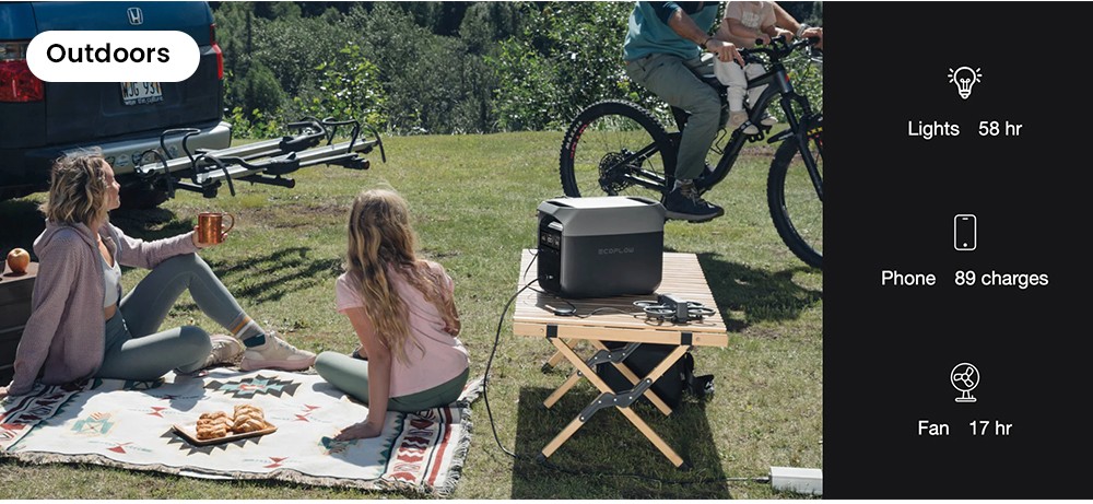 EcoFlow DELTA 3 Portable Power Station, 1024Wh LFP Battery, 1800W Solar Generator, 13 Outlets, <10ms UPS & <30dB Noise, Expandable to 5kWh, App Control, IP65 Protection, 56min Fast Charging, for Home Backup, Outdoor Camping & RV