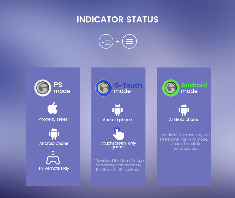 Refurbished GameSir G8 Type-C Mobile Gaming Controller, Plug and Play Gamepad with Hall Effect Joysticks/Hall Trigger