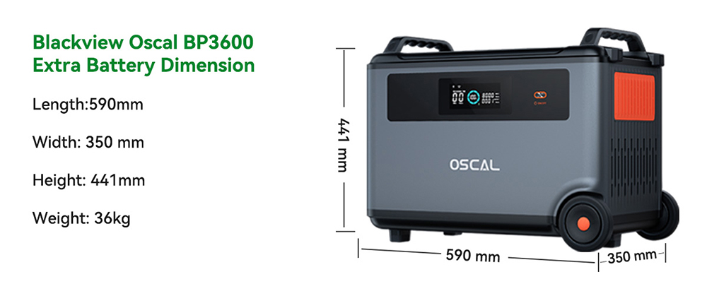 Blackview Oscal PowerMax 6000 6000W Rugged Power Station, 3600Wh to 57600Wh LiFePO4 Battery, 14 Outlets, 120V/240V Dual Voltage Output, 3500+ Life Circle, Smart APP Control, 5 LED Light Modes, Morse Code Signal