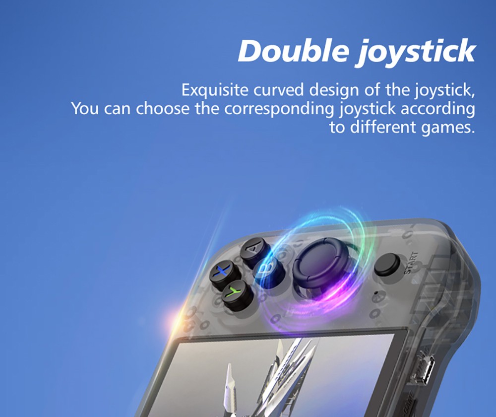 R46S Retro Game Console, 4-inch IPS Screen, 16GB + 64GB TF Card, 1GB LPDDR4 RAM, 8W Speaker, 8H Battery Life, 2.4G WiFi - White