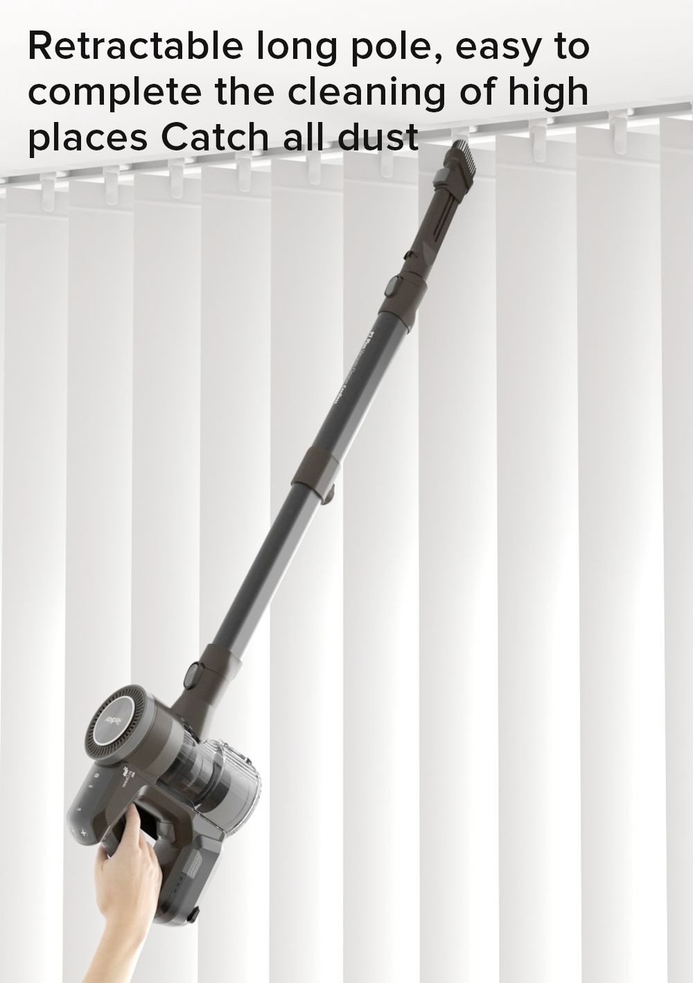 Redkey P7 Plus Handstaubsauger ohne Kabel, 25000 Pa Saugleistung, 1800 W starker Motor, 3-Liter-Staubbeutel, 60 Minuten Laufzeit