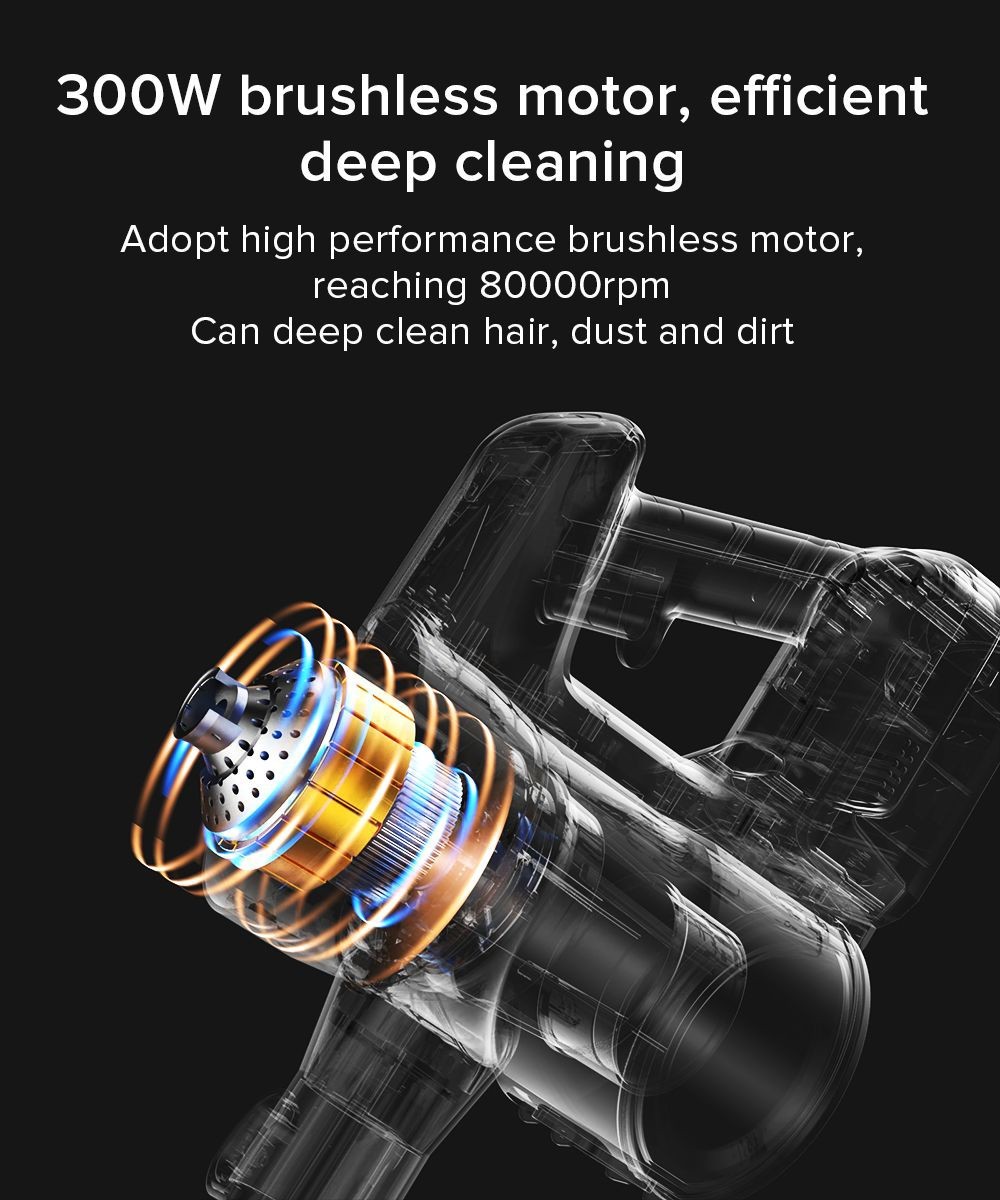 Redkey P7 Plus Handstaubsauger ohne Kabel, 25000 Pa Saugleistung, 1800 W starker Motor, 3-Liter-Staubbeutel, 60 Minuten Laufzeit