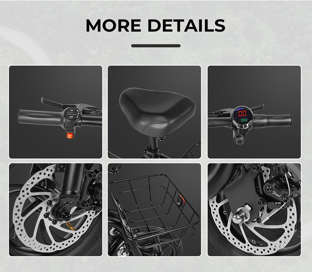 SAMEBIKE SM-C02 Foldable Electric Scooter with Seat, 500W Motor, 36V 13Ah Battery, 14 inch Tire, 32km/h Max Speed, 25km Range, Mechanical Disc Brakes, LCD Display - White