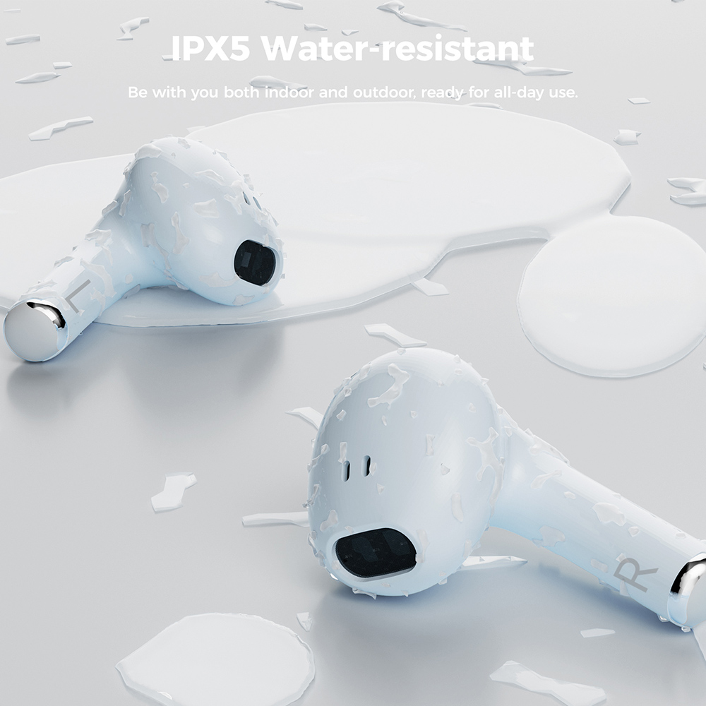 SOUNARC Q3 Earbuds, Bluetooth 5.3, IPX5 Waterproof, Up to 20 Hours Playtime - Blue