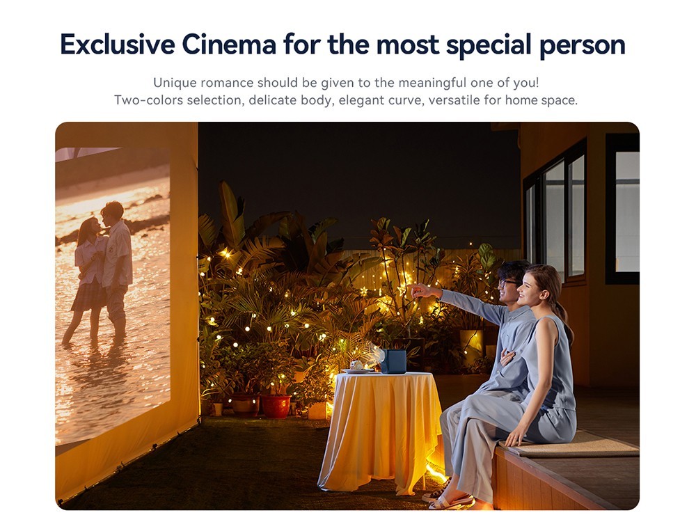 Refurbished Wanbo T2 Max NEW LCD Projector, Native 1080P, Full-sealed Optical Engine, 450 ANSI Lumens, Android 9.0, AI Auto Focus & Keystone Correction, Netflix YouTube Preinstalled - Blue