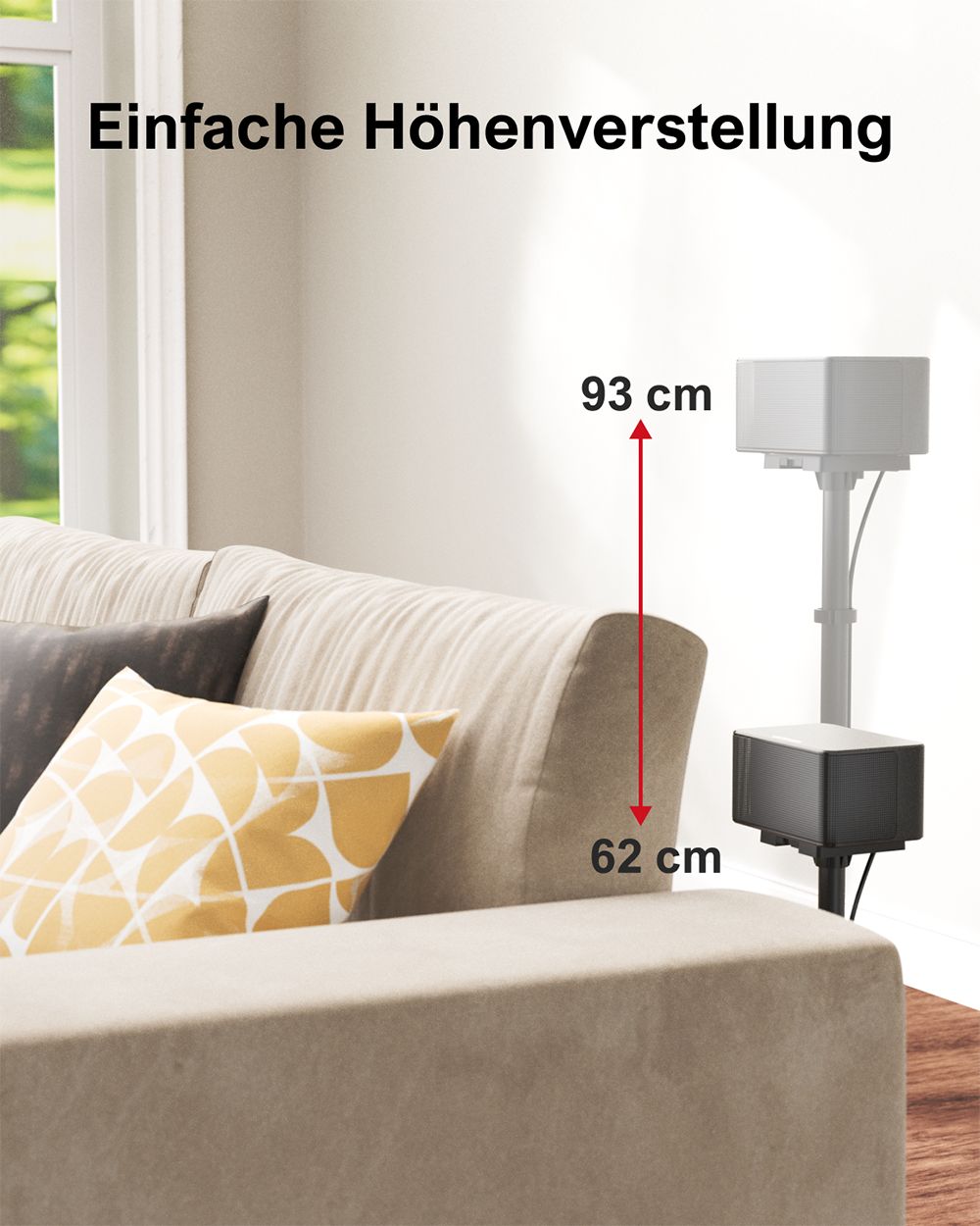 Ultimea Steady 300 Lautsprecherständer, kompatibel mit der Poseidon-Serie