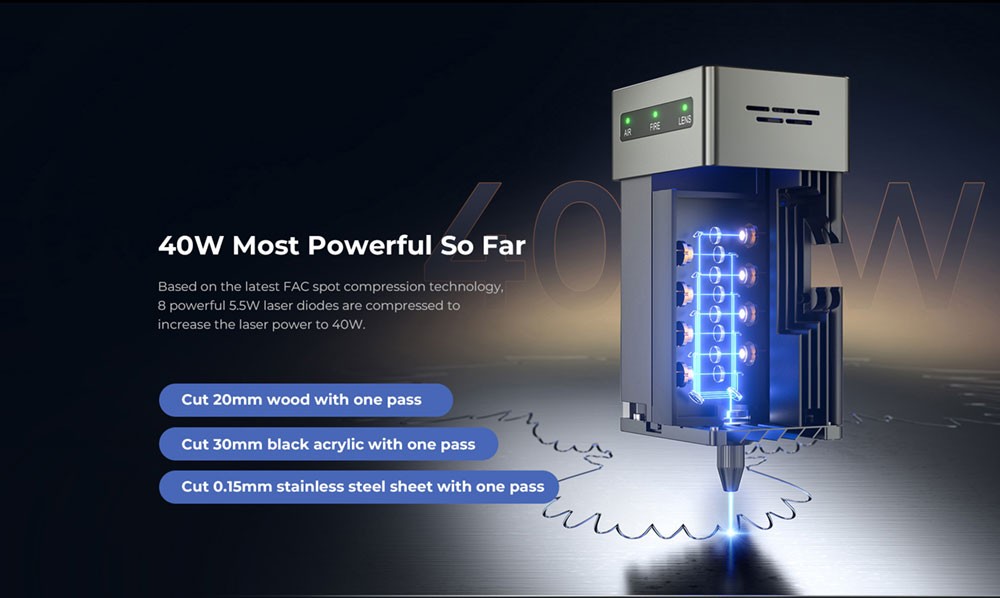 Creality Falcon2 40W Laser Engraver Cutter