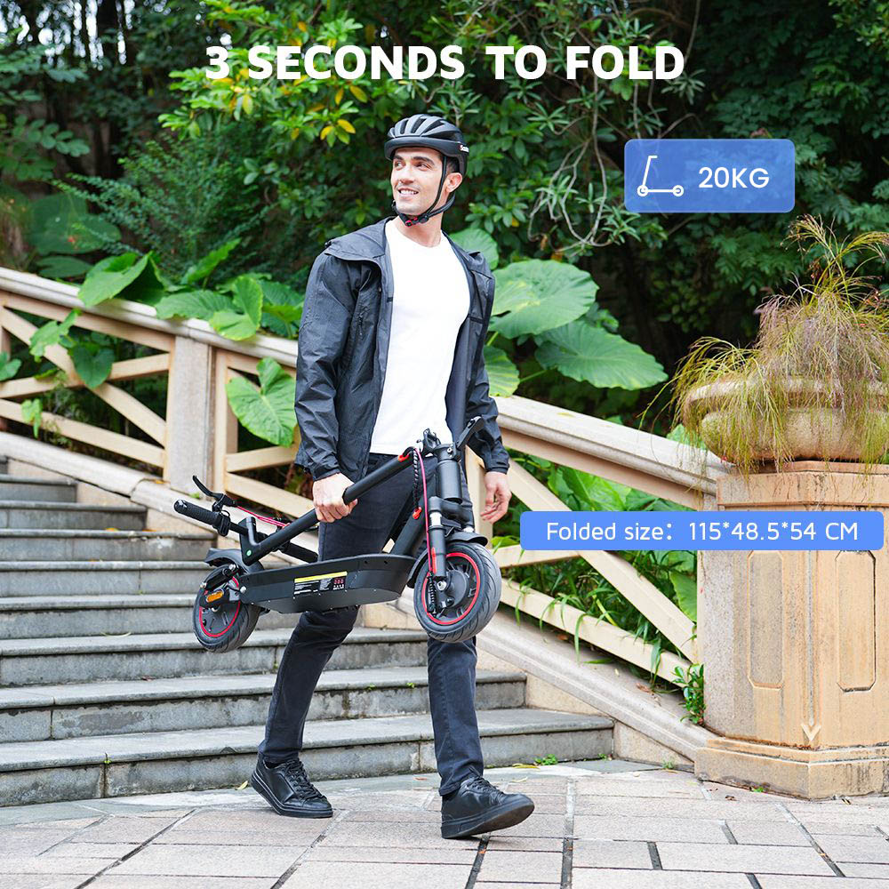 iScooter i10 Electric Scooter, 650W Motor, 36V 15Ah, 10-inch Pneumatic Tire, 40km/h Max Speed, 45km Max Range, Front and Rear Suspension, Electronic Brake & Disc Brake