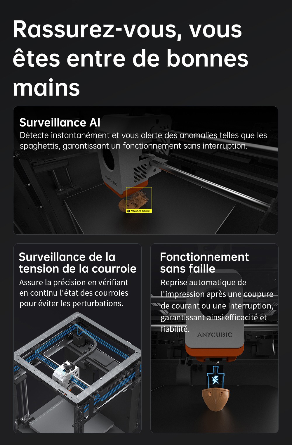 Imprimante 3D ANYCUBIC KOBRA S1 COMBO, impression 8 couleurs éclatantes, vitesse ultra-rapide de 600 mm/s, mise à niveau automatique, tête d'impression 320 °C, ultra-silencieuse 44 dB, construction CoreXY, 250 x 250 x 250 mm