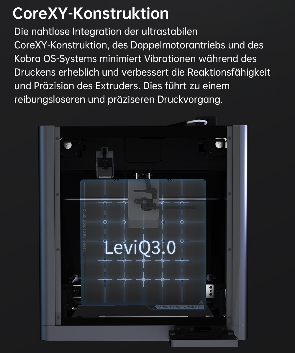ANYCUBIC KOBRA S1 COMBO 3D-Drucker, lebendiger 8-Farben-Druck, 600 mm/s ultraschnelle Geschwindigkeit, automatische Nivellierung, 320 °C Hotend, 44 dB ultraleise, CoreXY-Konstruktion, 250 x 250 x 250 mm