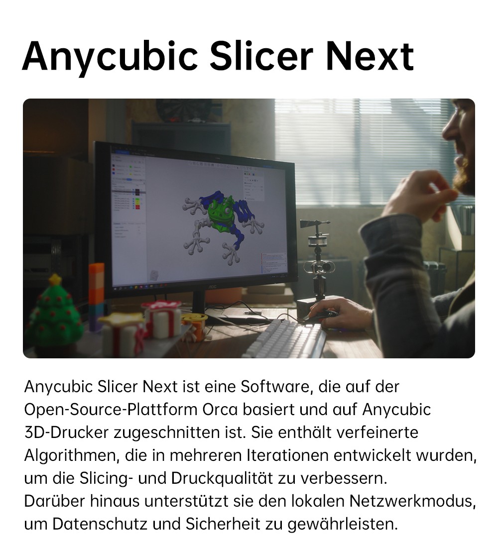 ANYCUBIC KOBRA S1 COMBO 3D-Drucker, lebendiger 8-Farben-Druck, 600 mm/s ultraschnelle Geschwindigkeit, automatische Nivellierung, 320 °C Hotend, 44 dB ultraleise, CoreXY-Konstruktion, 250 x 250 x 250 mm