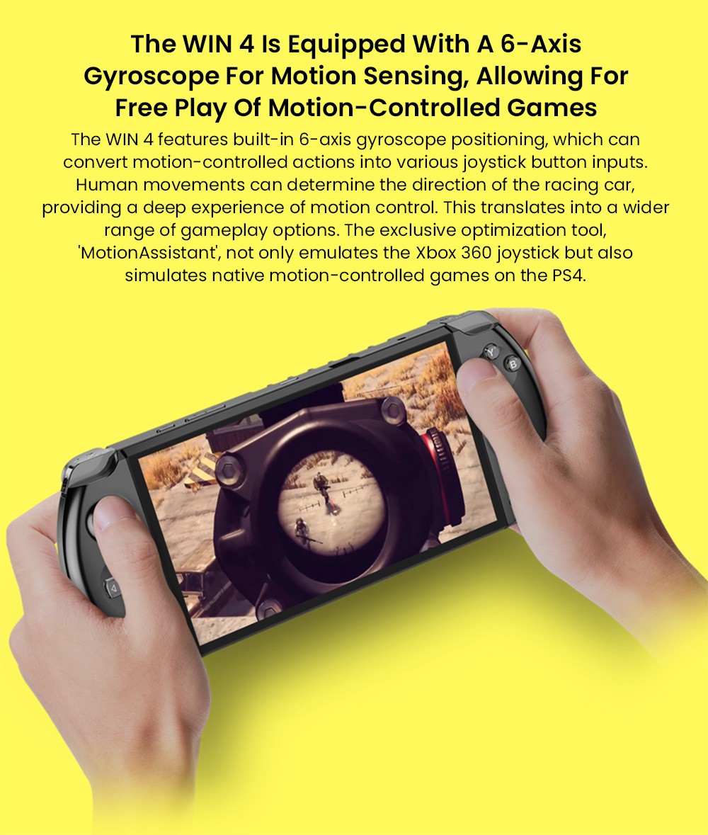 GPD WIN 4 (2025) Game Laptop, 6'' 1920x1080 Screen, AMD Ryzen AI 9 HX 370 12 Cores Max 5.1GHz, 32GB LPDDR5x RAM 2TB SSD, WiFi6E Bluetooth5.3, 1*USB4, 1*Full-featured Type-C, 1*Charging Only Type-C, 1*Oculink, 3*USB3.2, 1*HDMI2.0, 1*RJ45 - US Plug