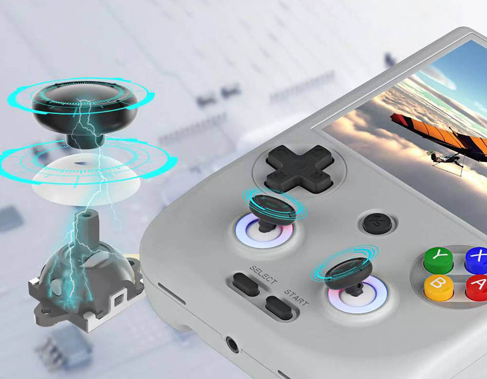 ANBERNIC RG406V Android 13 Game Console, 4-inch 960*720P IPS Touchscreen, 8GB LPDDR4 +128GB UFS2.2, 128GB TF Card 4000+ Games, 1080p Output, 5G WiFi, Bluetooth 5.0, Moonlight Streaming - Grey