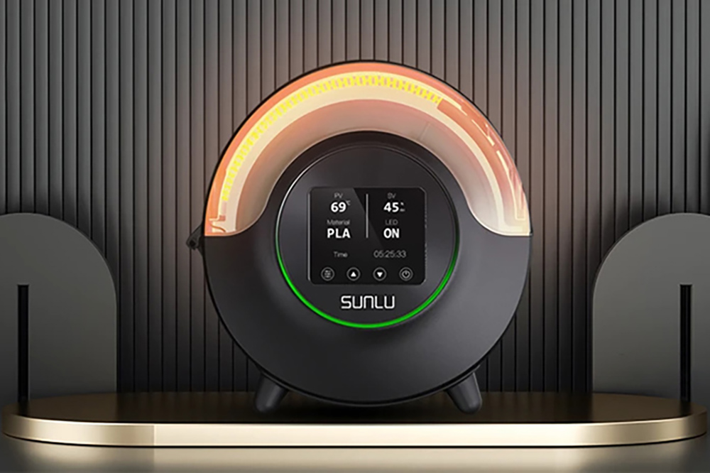 SUNLU S2 Filament Dryer Box with Fan, Compatible with 1.75mm, 2.85mm Filament Maximum Capacity φ210 x 85 mm